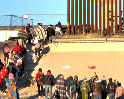 immigrant crossing a checkpost