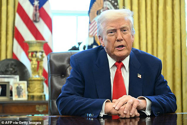 China is preparing for a 'prolonged economic warfare' with Donald Trump (pictured) after the president added additional tariffs on Beijing, while announcing a pause for other trading partners