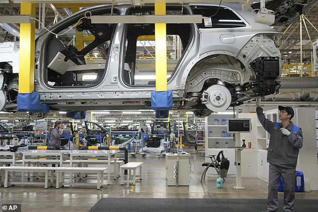 The nation has spent nearly $2trillion in building factories, with carmakers a huge focus