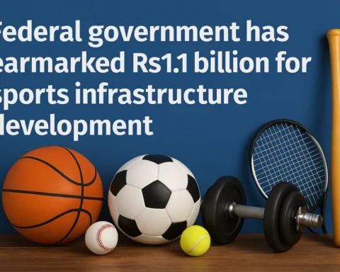 Federal government has earmarked Rs1.1 billion for sports infrastructure development