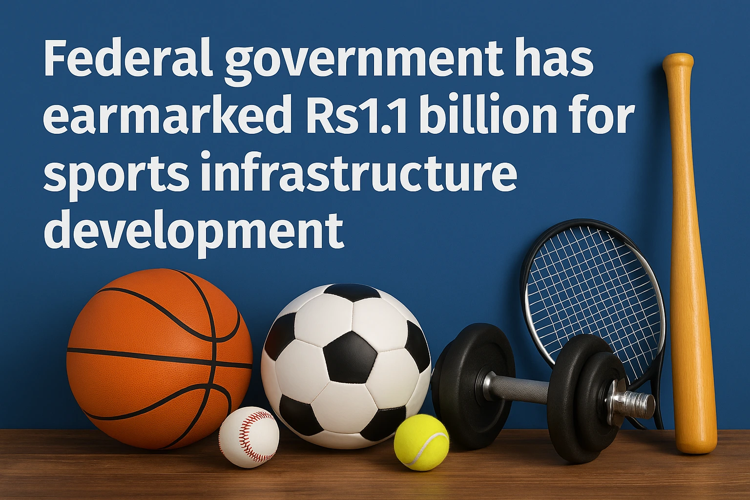 Federal government has earmarked Rs1.1 billion for sports infrastructure development