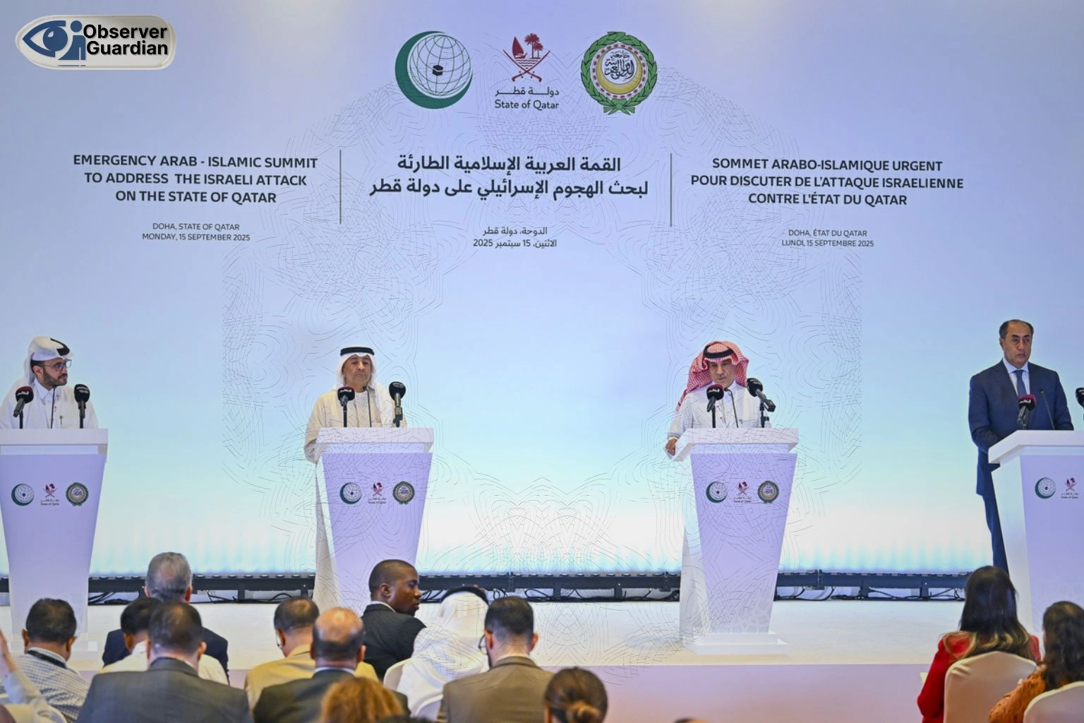 Observer Guardian GCC nations announce joint defense measures after Israeli strike on Doha
