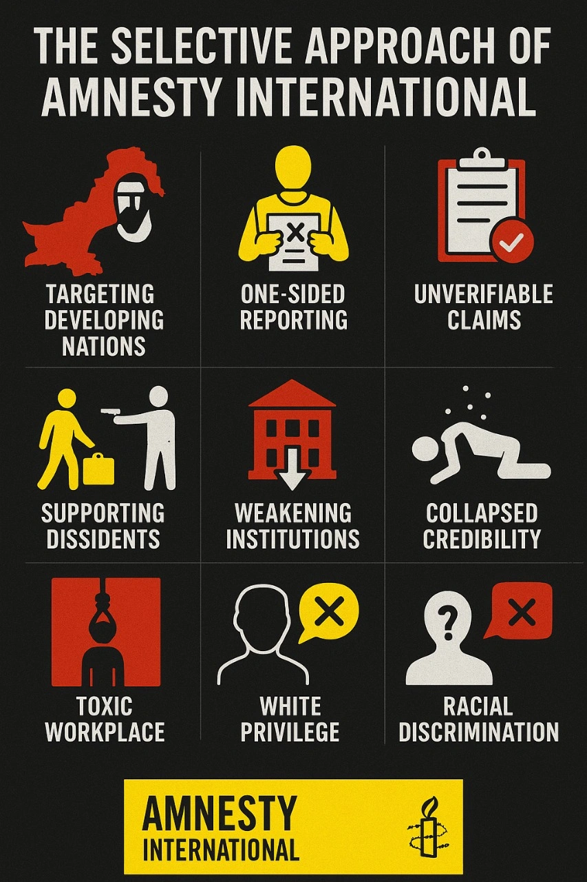 The Selective Approach of Amnesty International infographic