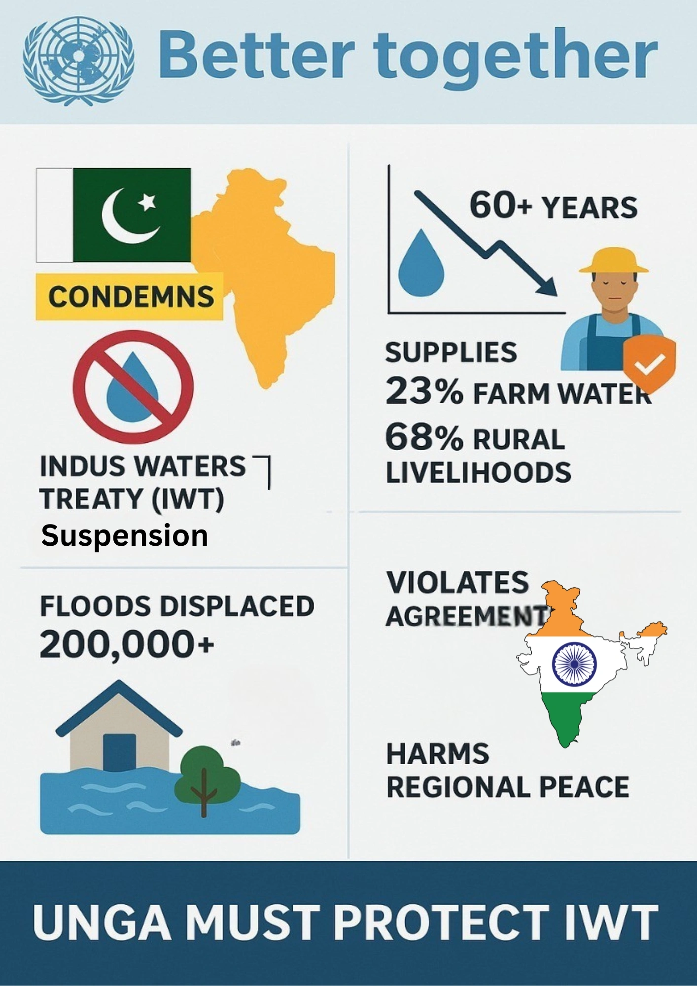 UNGA highlights water treaty concerns.