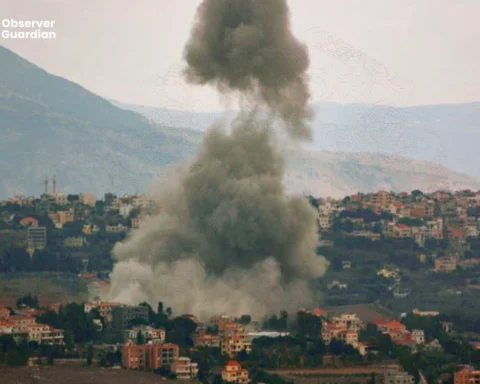 Observer Guardian Title Israel Strikes Southern Lebanon Killing One Injuring Eight